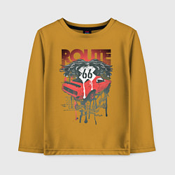 Лонгслив хлопковый детский Легенда 66, цвет: горчичный