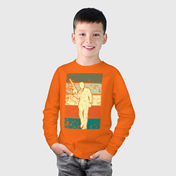 Лонгслив хлопковый детский Джеймс Бонд, цвет: оранжевый — фото 2