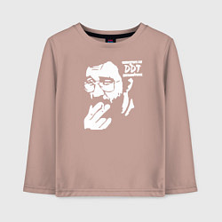 Лонгслив хлопковый детский DDT Юрий Шевчук, цвет: пыльно-розовый