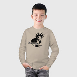 Лонгслив хлопковый детский Король и Шут ГОРШОК, цвет: миндальный — фото 2