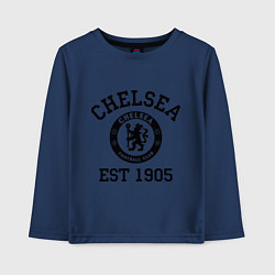 Лонгслив хлопковый детский Chelsea 1905, цвет: тёмно-синий