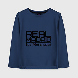 Лонгслив хлопковый детский Real Madrid: Los Merengues, цвет: тёмно-синий