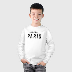 Лонгслив хлопковый детский ICI C EST PARIS, цвет: белый — фото 2