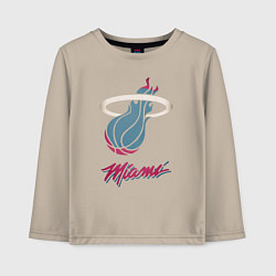 Лонгслив хлопковый детский Miami Heat, цвет: миндальный