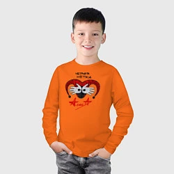 Лонгслив хлопковый детский Алиса - Черная Метка, цвет: оранжевый — фото 2