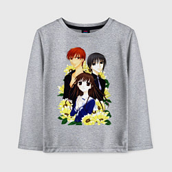 Лонгслив хлопковый детский Корзина фруктов юки, цвет: меланж