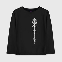Лонгслив хлопковый детский РУНЫ RUNES Z, цвет: черный