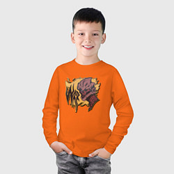 Лонгслив хлопковый детский War CS, цвет: оранжевый — фото 2