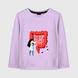 Лонгслив хлопковый детский Мой внутренний мир, цвет: лаванда