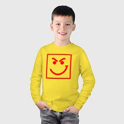 Лонгслив хлопковый детский BON JOVI HAVE A NICE DAY SMILE RED FACE, цвет: желтый — фото 2