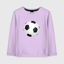 Лонгслив хлопковый детский Футбольный мяч, цвет: лаванда