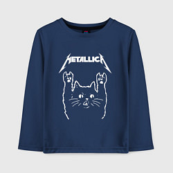 Лонгслив хлопковый детский METALLICA МЕТАЛЛИКА, цвет: тёмно-синий
