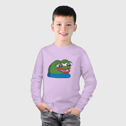 Лонгслив хлопковый детский Pepe happy Пепе хеппи, цвет: лаванда — фото 2