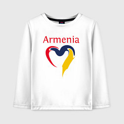 Лонгслив хлопковый детский Armenia Heart, цвет: белый