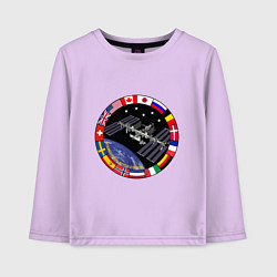 Детский лонгслив Космическая станция