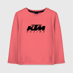 Лонгслив хлопковый детский КТМ МОТОКРОСС KTM RACING, цвет: коралловый