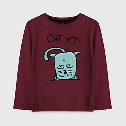 Детский лонгслив Кот и йога