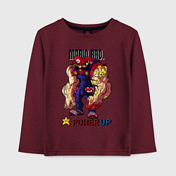 Лонгслив хлопковый детский Big Mario, цвет: меланж-бордовый