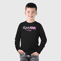 Лонгслив хлопковый детский Squid Game: Gamer, цвет: черный — фото 2