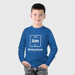Лонгслив хлопковый детский Армениум, цвет: синий — фото 2