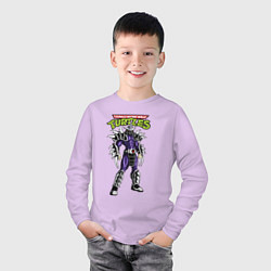 Лонгслив хлопковый детский Shredder, цвет: лаванда — фото 2