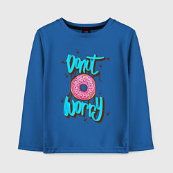 Детский лонгслив Donut Worry