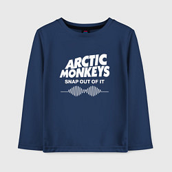 Лонгслив хлопковый детский Arctic Monkeys, группа, цвет: тёмно-синий