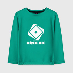 Лонгслив хлопковый детский ROBLOX WHITE LOGO, цвет: зеленый