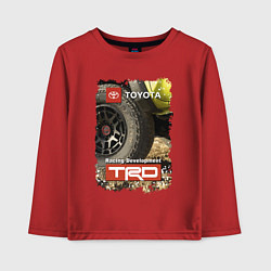 Лонгслив хлопковый детский Toyota Racing Development Team, цвет: красный