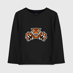 Лонгслив хлопковый детский Tiger - Warrior, цвет: черный