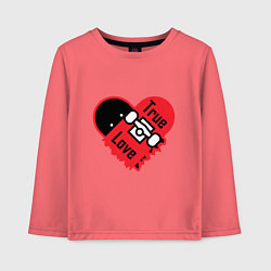 Лонгслив хлопковый детский True love skateboarding, цвет: коралловый