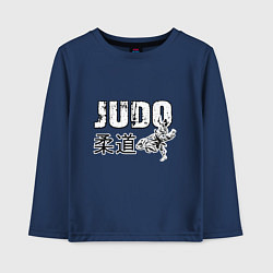 Лонгслив хлопковый детский Style Judo, цвет: тёмно-синий