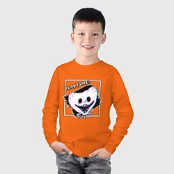 Лонгслив хлопковый детский Хагги Вагги Плейтайм, цвет: оранжевый — фото 2