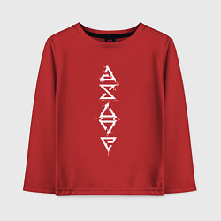 Лонгслив хлопковый детский ЗНАКИ ВЕДЬМАКА THE WITCHER SYMBOL, цвет: красный