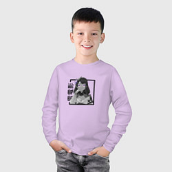 Лонгслив хлопковый детский Сегун Райден Эи в квадрате, цвет: лаванда — фото 2