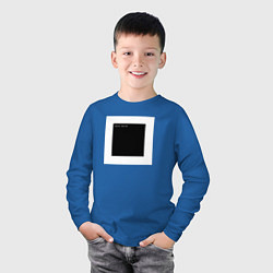 Лонгслив хлопковый детский Чёрный квадрат программиста Hello World, цвет: синий — фото 2