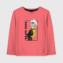 Лонгслив хлопковый детский Пожиратель душ Soul Eater Соул Итер Эванс, цвет: коралловый