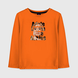 Лонгслив хлопковый детский Буквы Adele, цвет: оранжевый