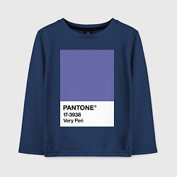 Лонгслив хлопковый детский Цвет Pantone 2022 года - Very Peri, цвет: тёмно-синий