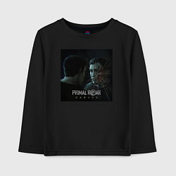 Лонгслив хлопковый детский Damage, цвет: черный