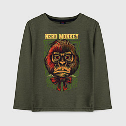 Детский лонгслив Обезьяна ботан