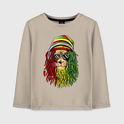 Лонгслив хлопковый детский Rasta lioN, цвет: миндальный