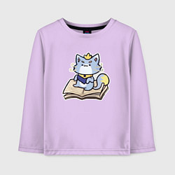 Лонгслив хлопковый детский The Magical Cat Yuumi, цвет: лаванда