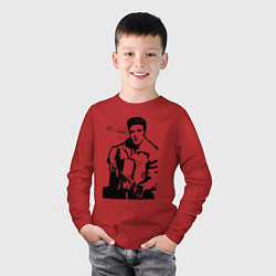Лонгслив хлопковый детский Elvis, цвет: красный — фото 2