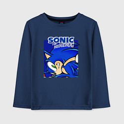 Лонгслив хлопковый детский Sonic Adventure Sonic, цвет: тёмно-синий