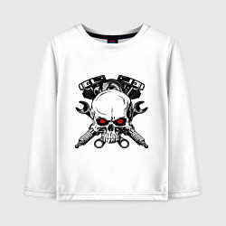 Детский лонгслив Moto skull