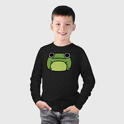 Лонгслив хлопковый детский Frog Lucky, цвет: черный — фото 2