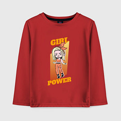 Лонгслив хлопковый детский Girl Power Anime, цвет: красный