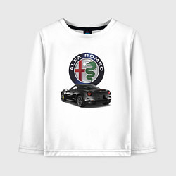 Лонгслив хлопковый детский Alfa Romeo - my dream!, цвет: белый