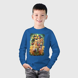 Лонгслив хлопковый детский Легенда о Зельде арт, цвет: синий — фото 2